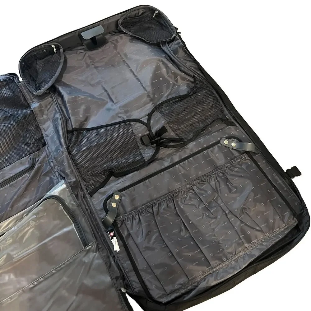 Delsey Folding Travel Garment Bag Black Suit Dress Cover Carry On Organizer
